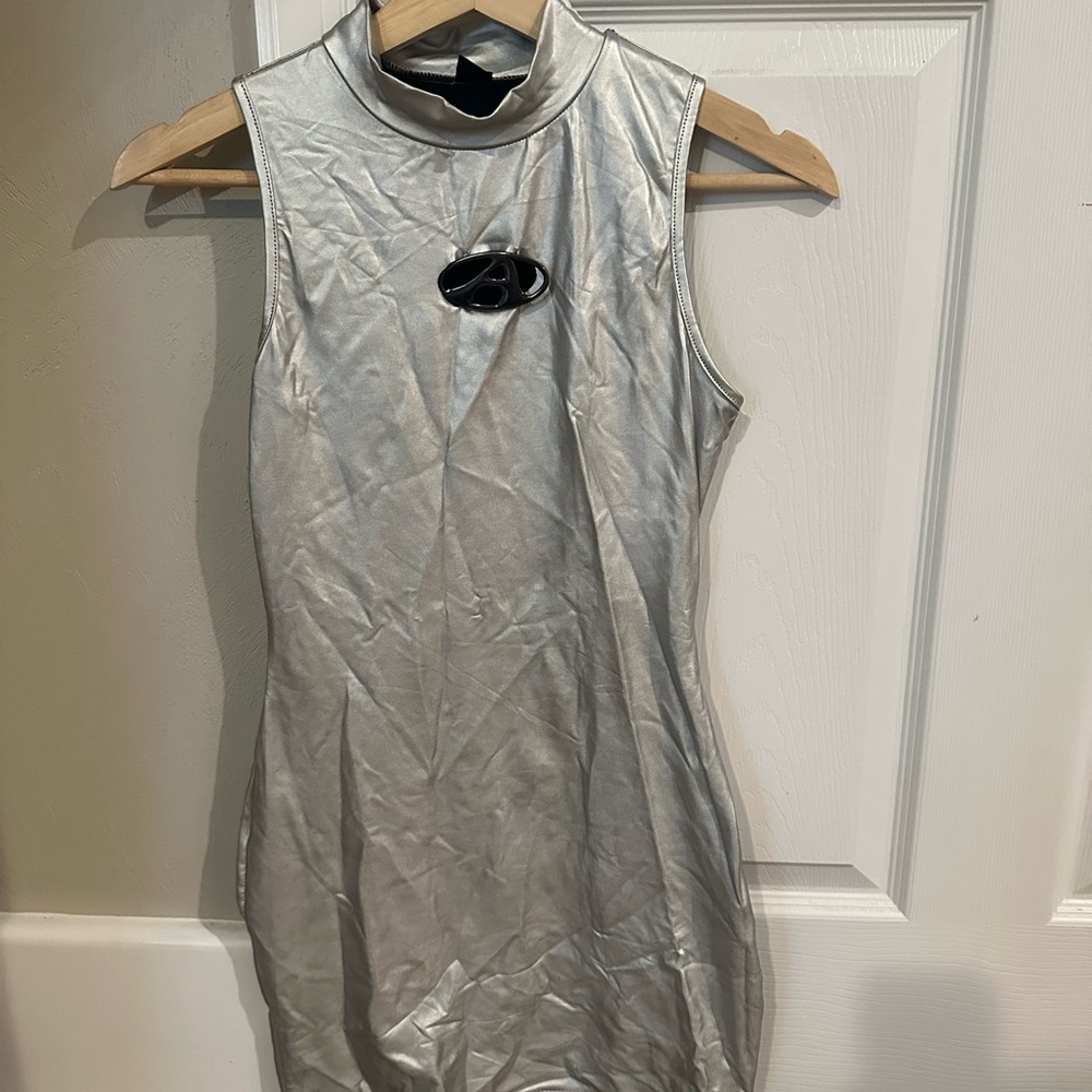 Silver Sleeveless Dress